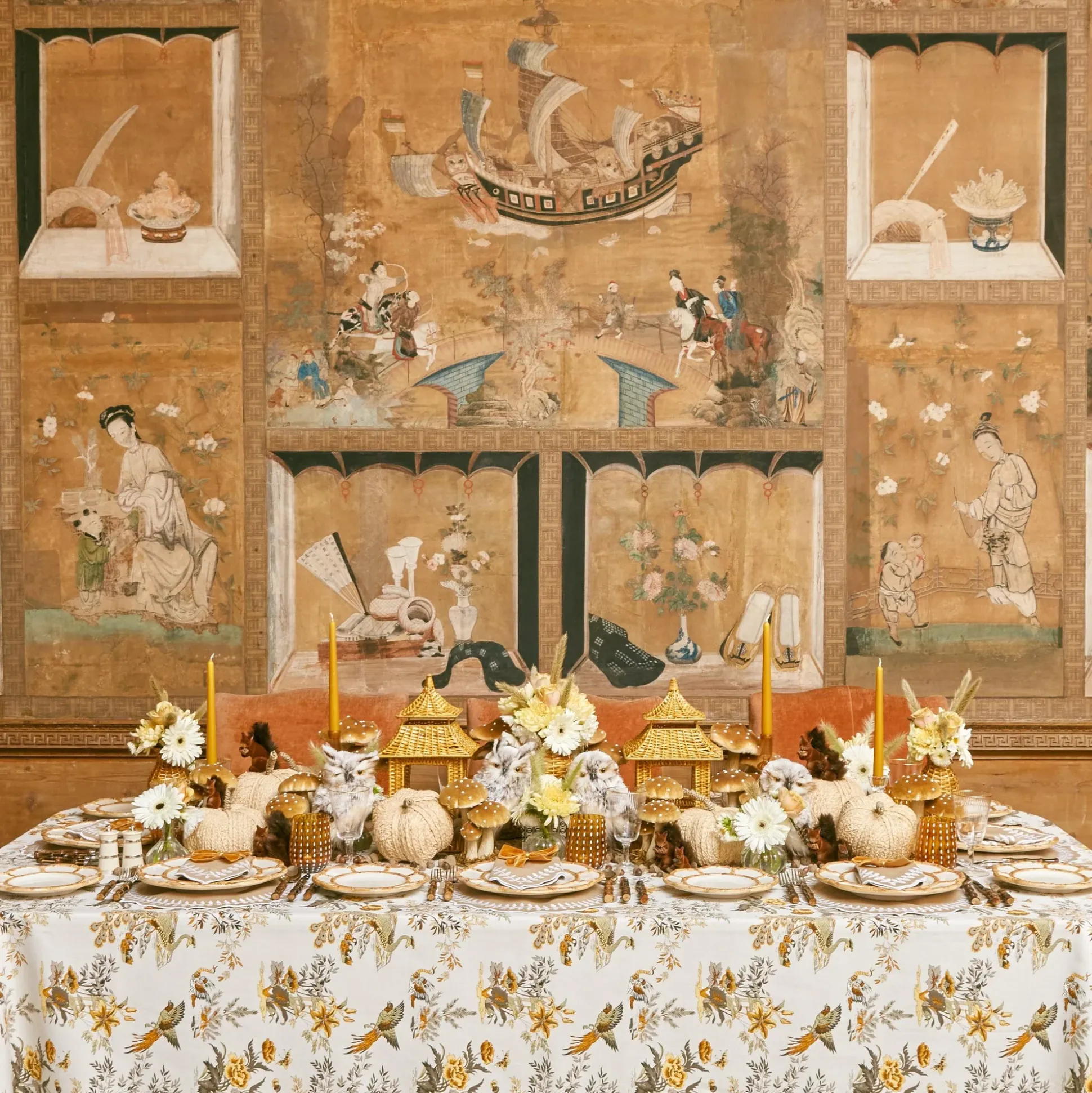 Elodie Chestnut Candle Holder (Pair)