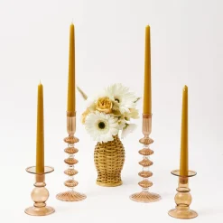 Elodie Chestnut Candle Holder (Pair)