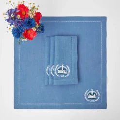 Eloise Blue Placemats & Coronation Napkins (Set Of 4)