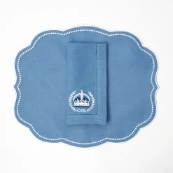 Eloise Blue Placemats & Coronation Napkins (Set Of 4)