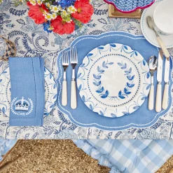 Eloise Blue Placemats & Coronation Napkins (Set Of 4)