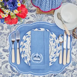 Eloise Blue Placemats & Coronation Napkins (Set Of 4)