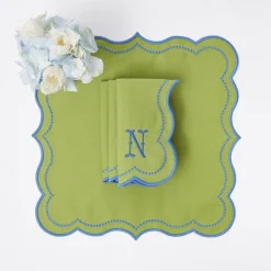 Eloise Green And Blue Napkins (Set Of 4)