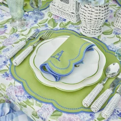 Eloise Green And Blue Placemats & Napkins (Set Of 4)