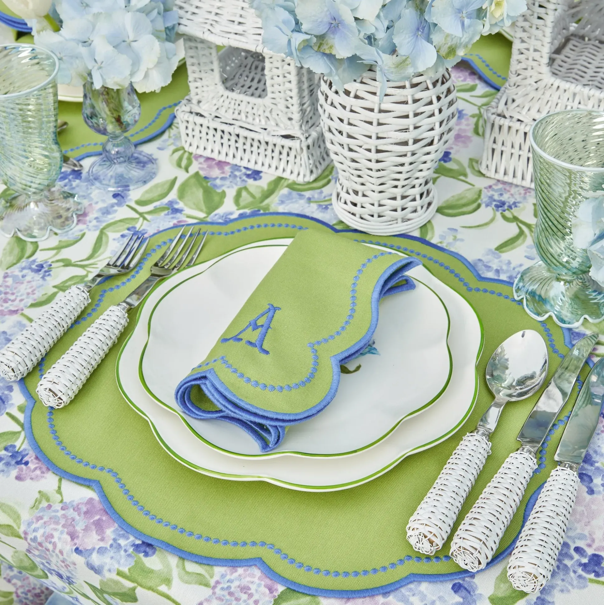 Eloise Green And Blue Placemats (Set Of 4)