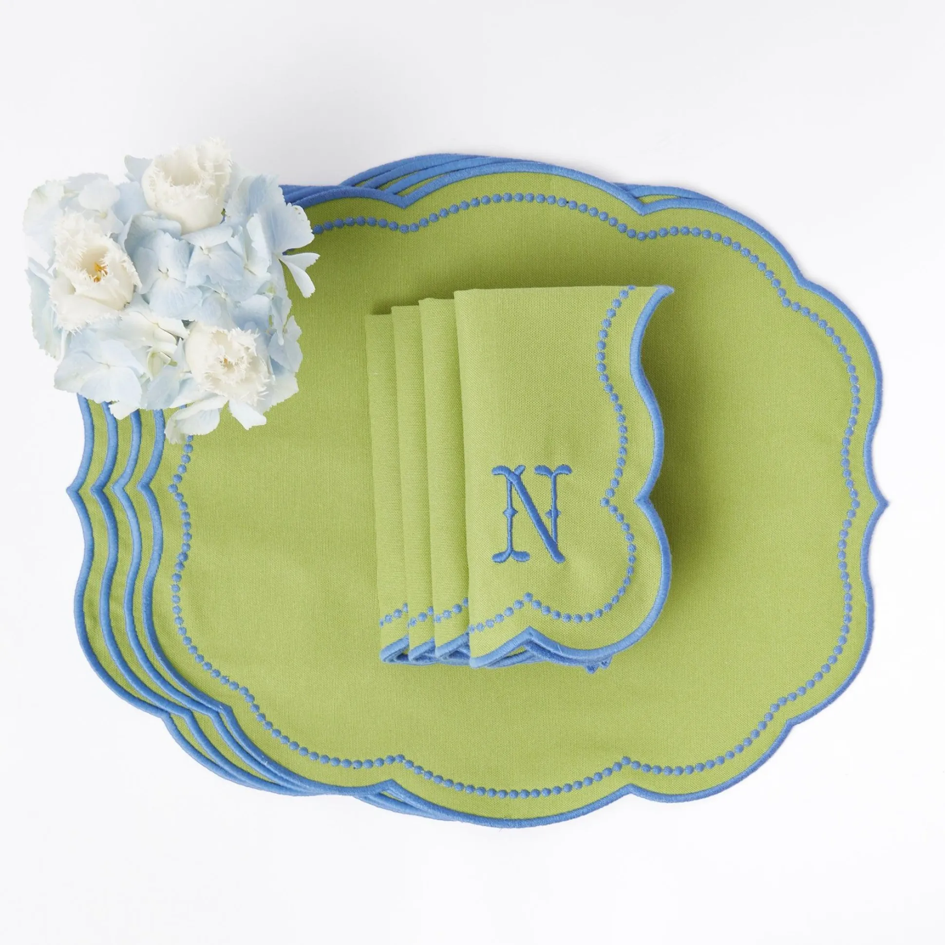 Eloise Green And Blue Placemats (Set Of 4)