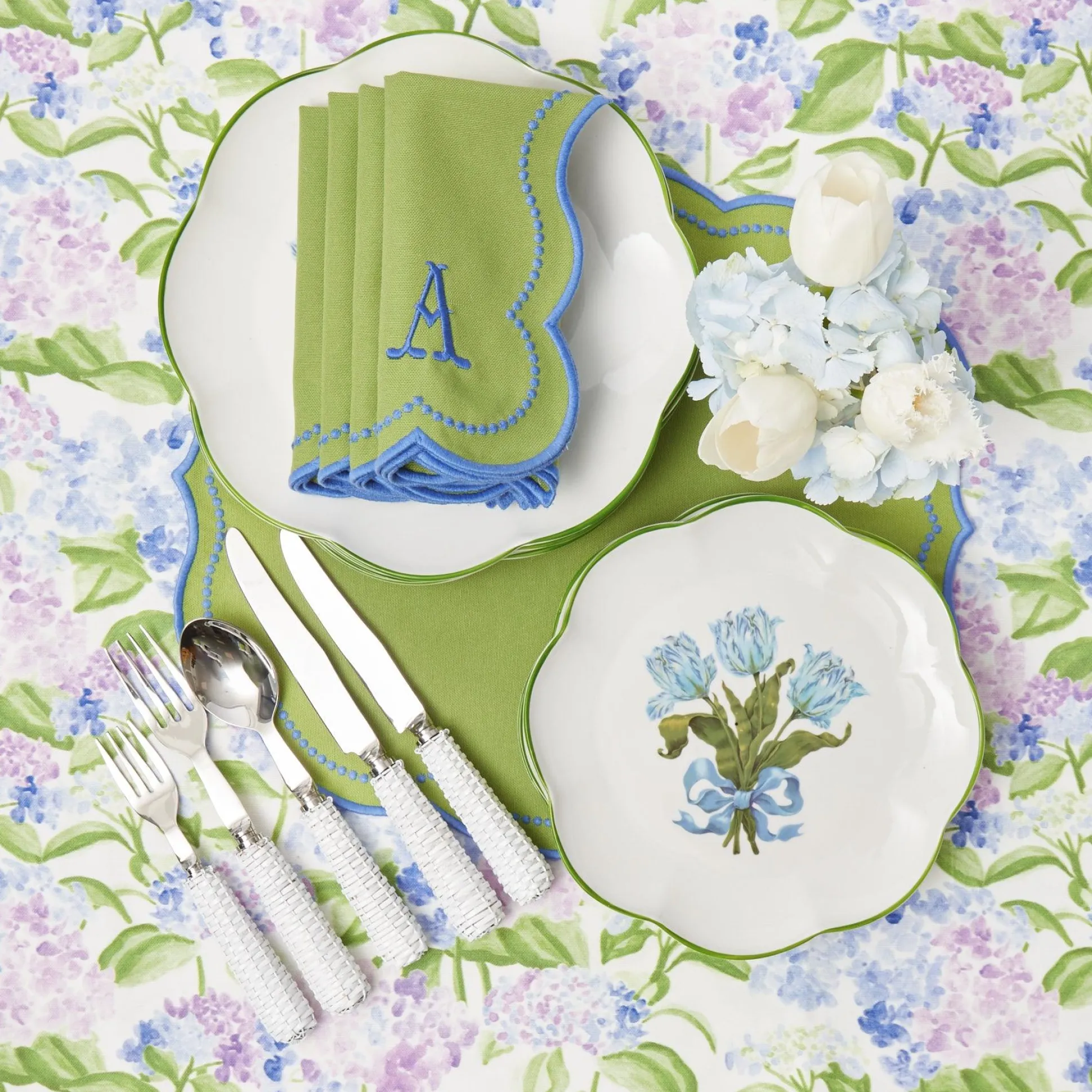 Eloise Green And Blue Placemats (Set Of 4)