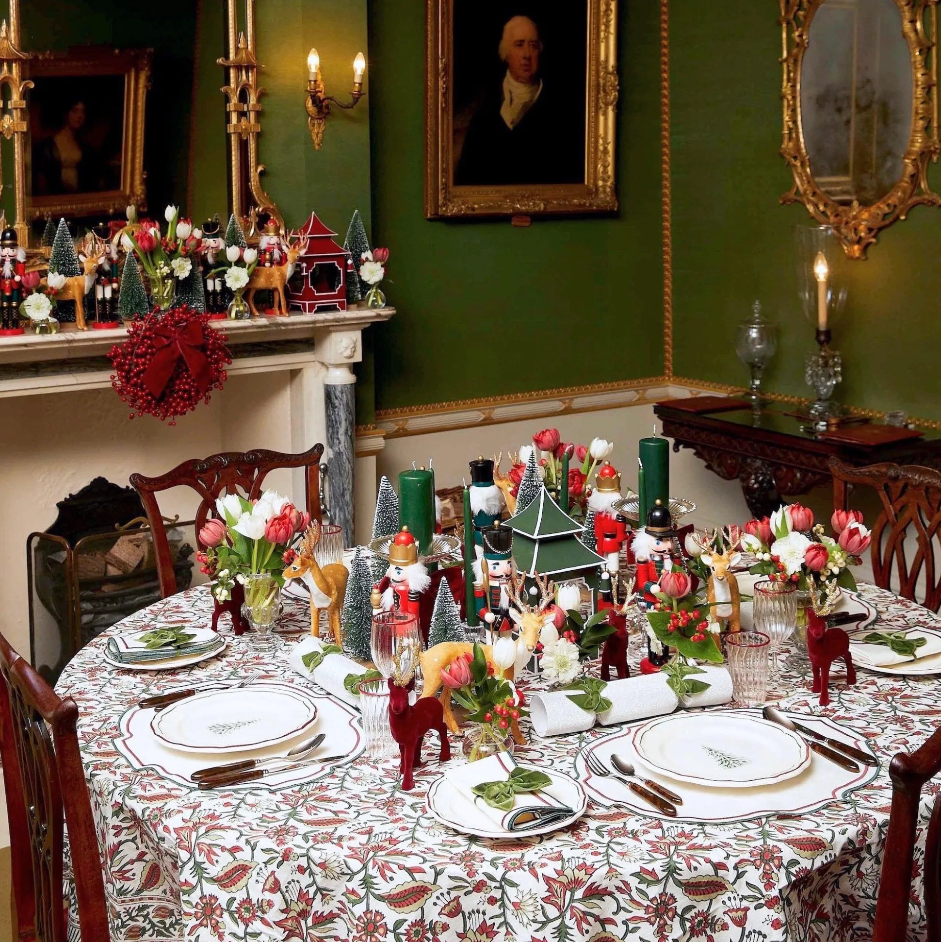 Emerald Green Hobnail Glasses & Jug Set