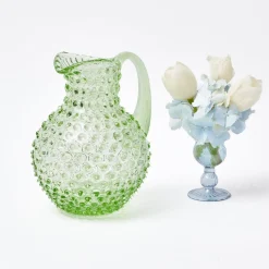Emerald Hobnail Jug