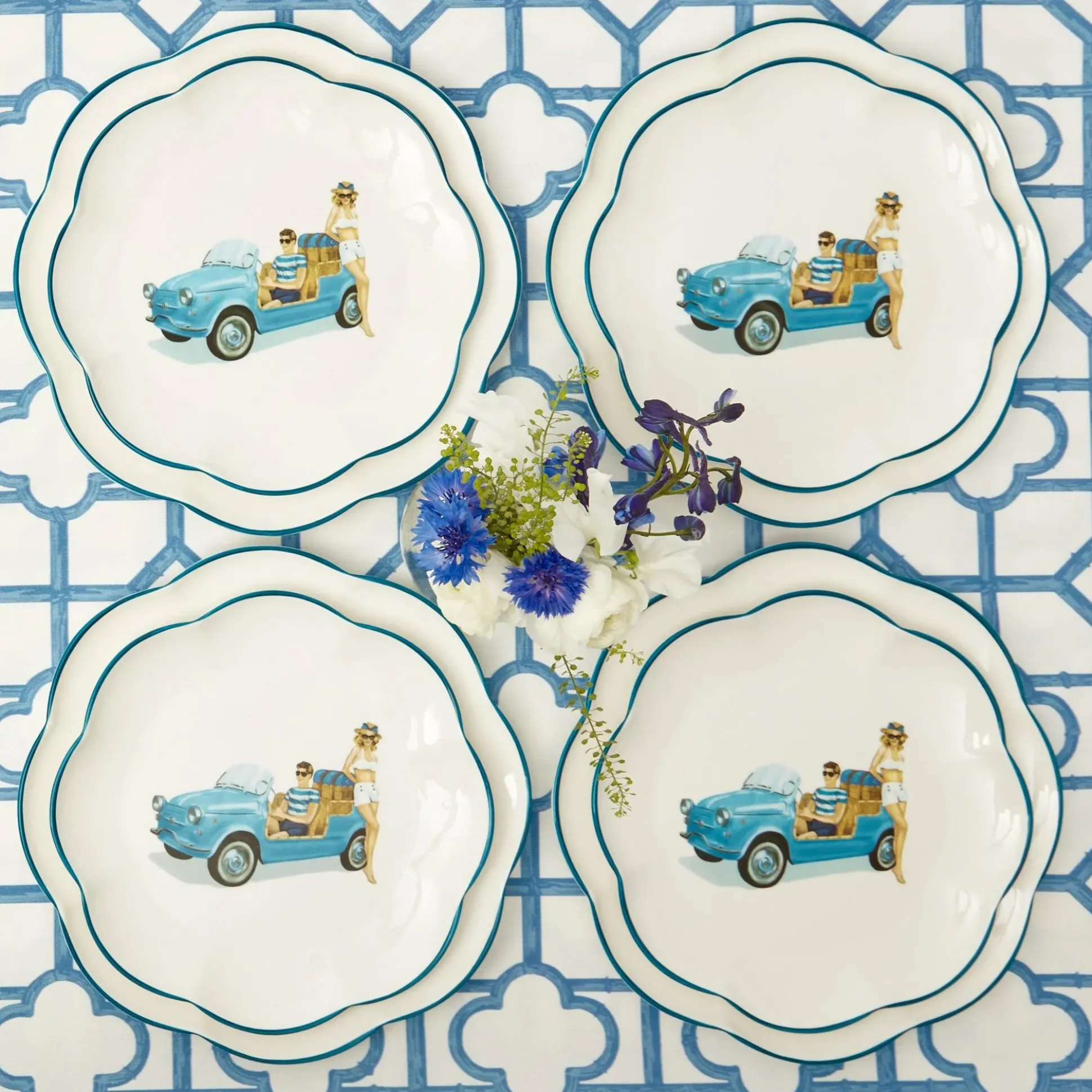 Fiat Jolly Dinner & Starter Plates (Set Of 8)