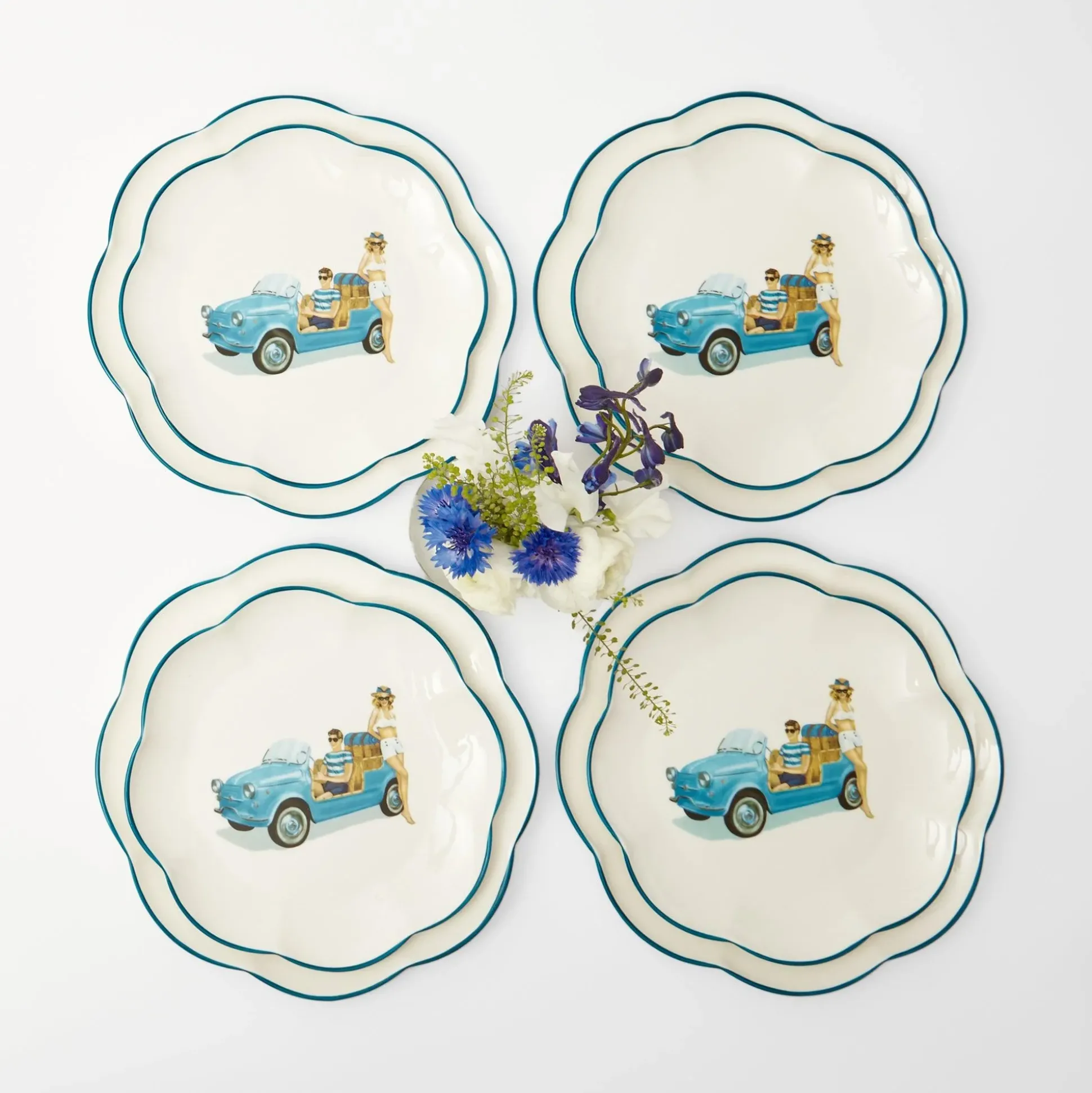 Fiat Jolly Dinner & Starter Plates (Set Of 8)