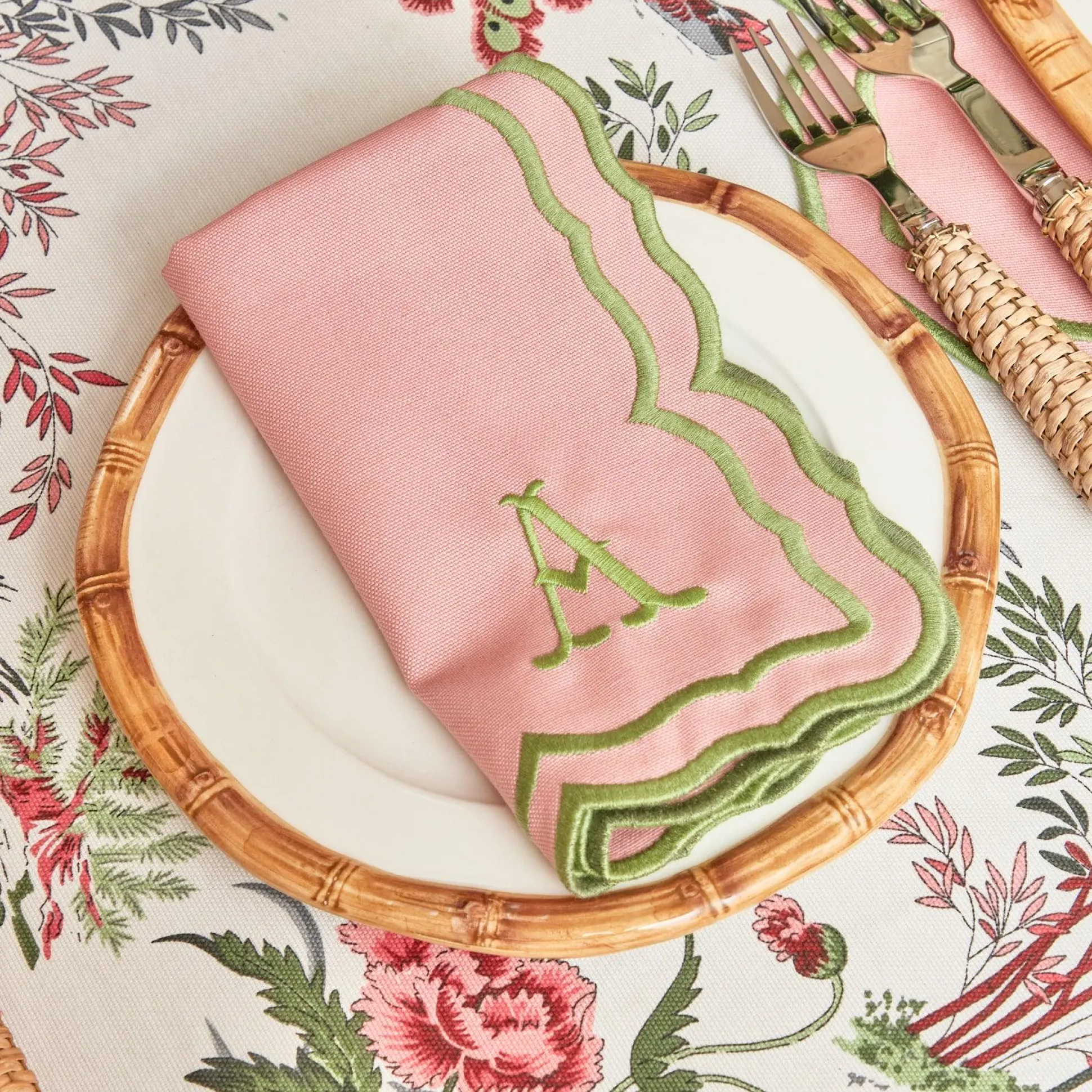 Fleur Pink Napkins (Set Of 4)