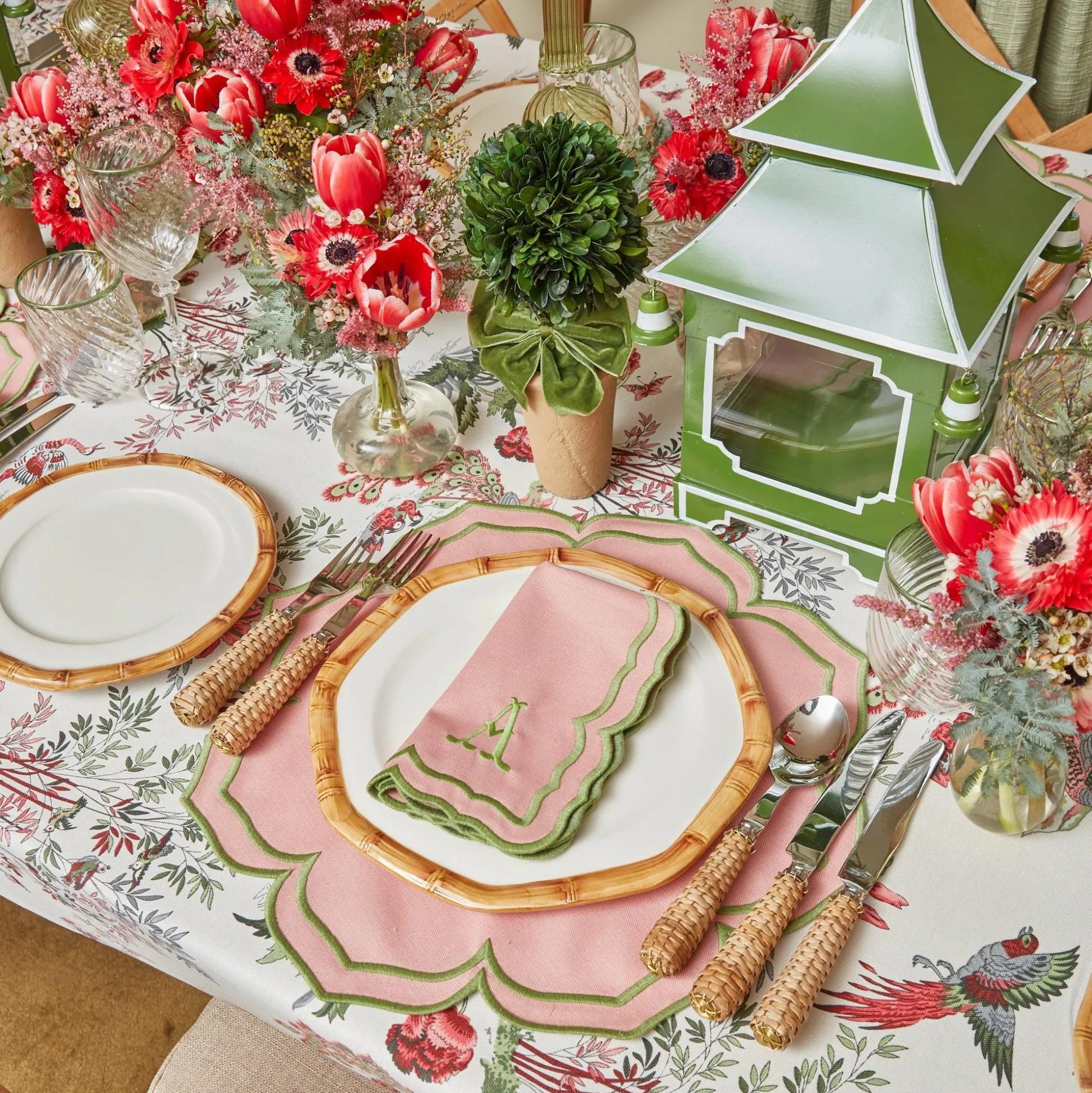 Fleur Pink Napkins (Set Of 4)