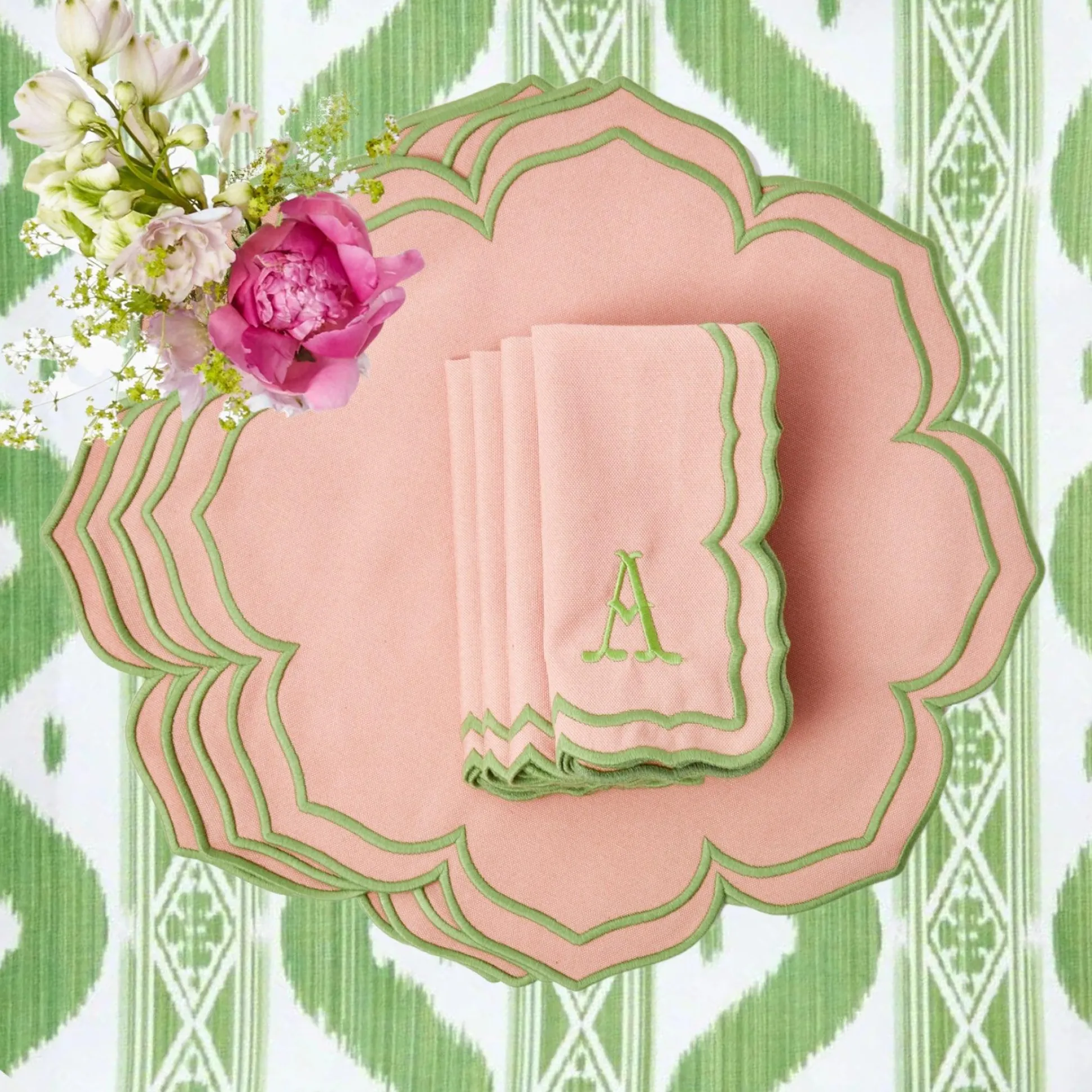 Fleur Pink Napkins (Set Of 4)
