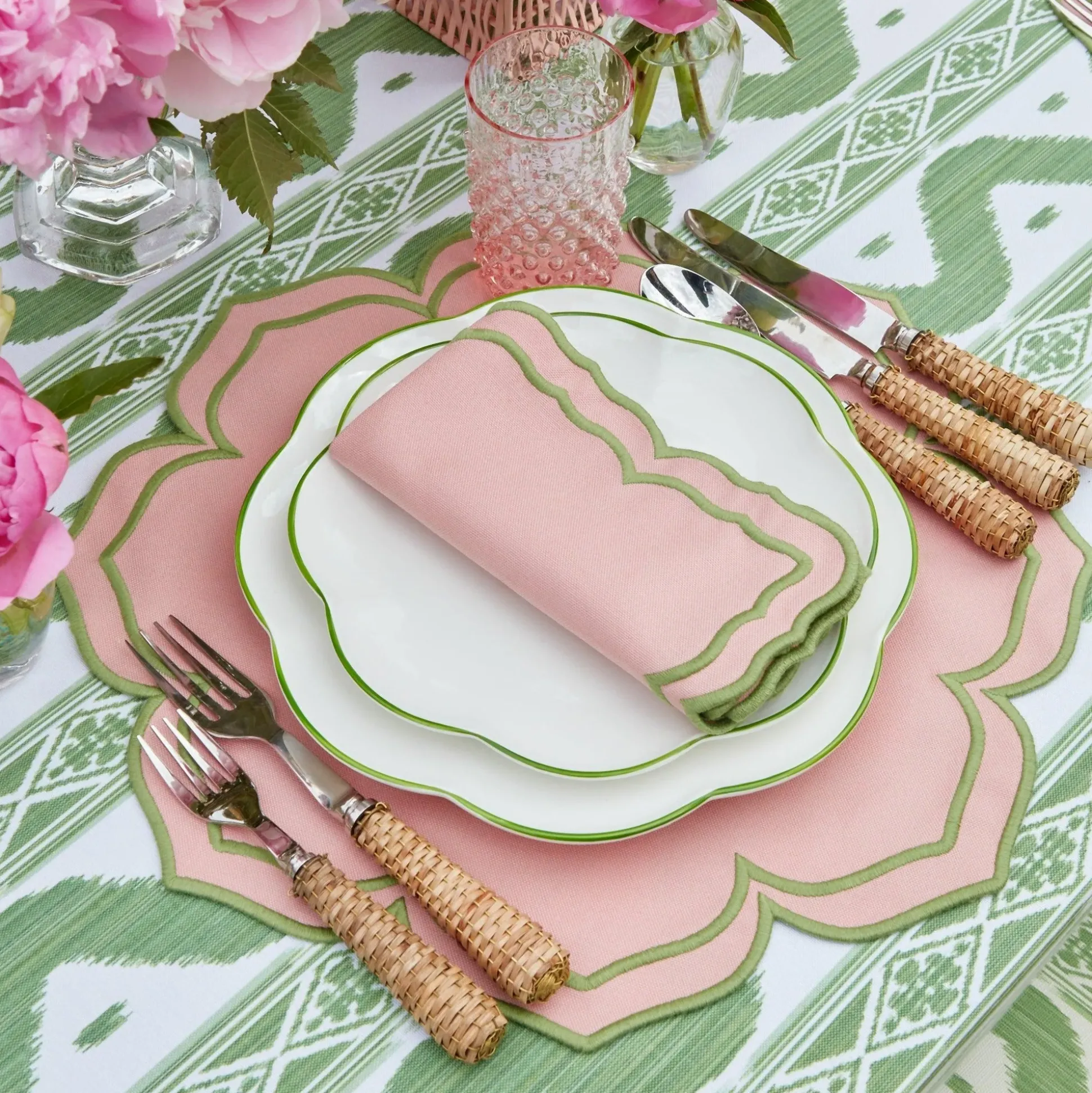 Fleur Pink Placemats & Napkins (Set Of 4)
