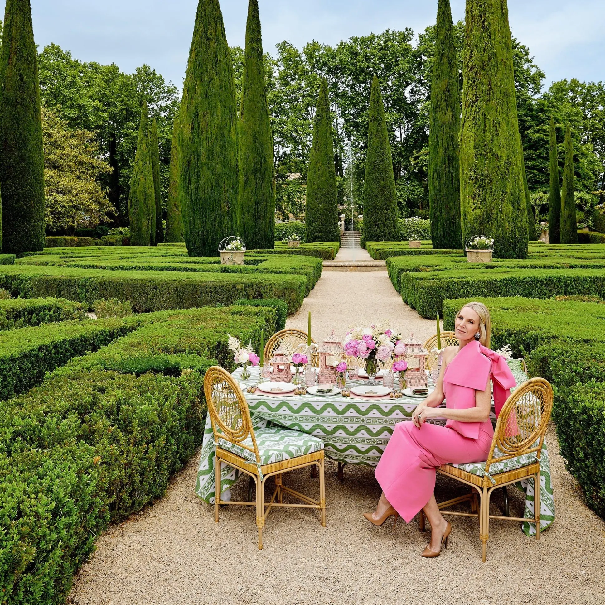 Fleur Pink Placemats & Napkins (Set Of 4)