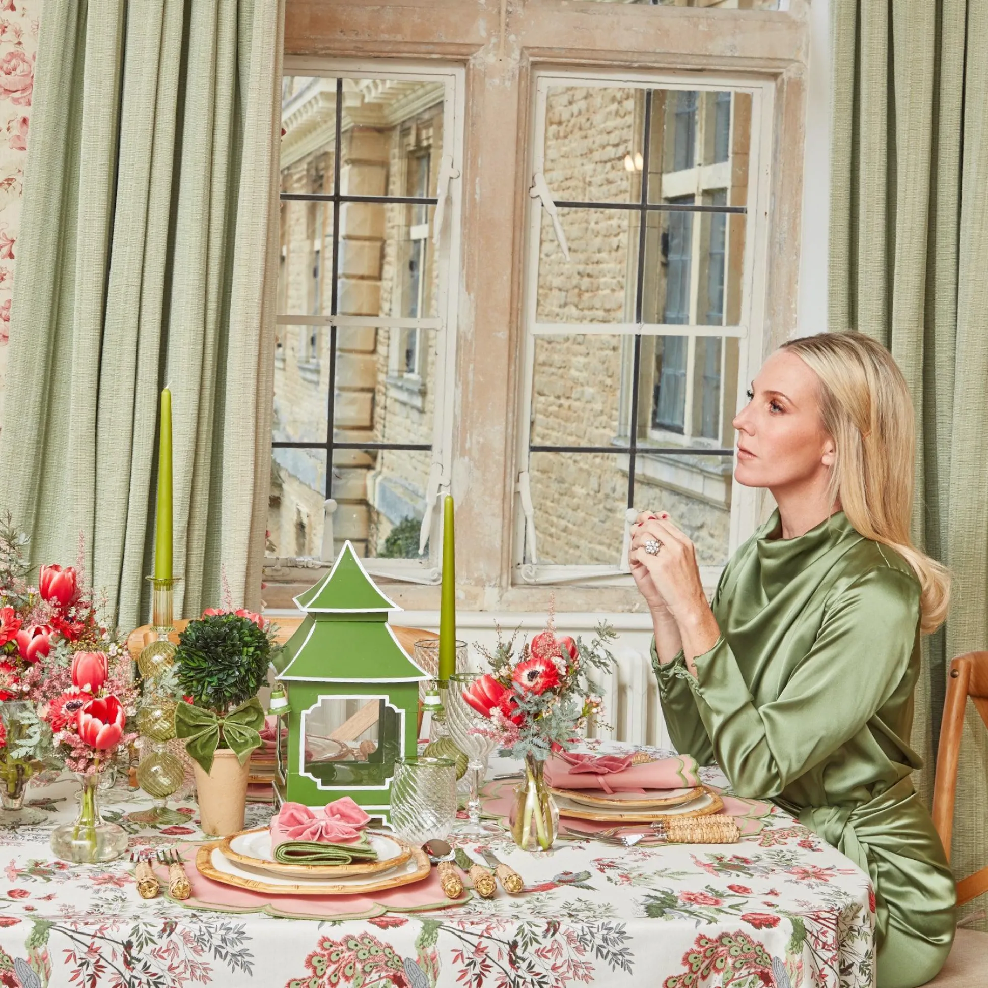 Fleur Pink Placemats & Napkins (Set Of 4)