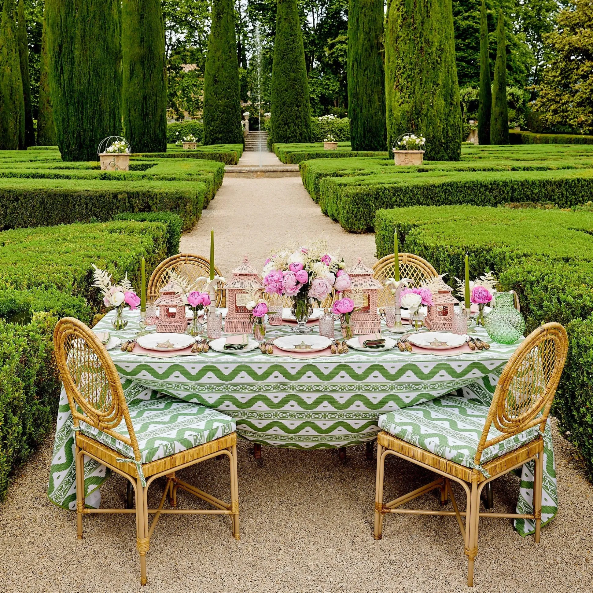 Fleur Pink Placemats & Napkins (Set Of 4)