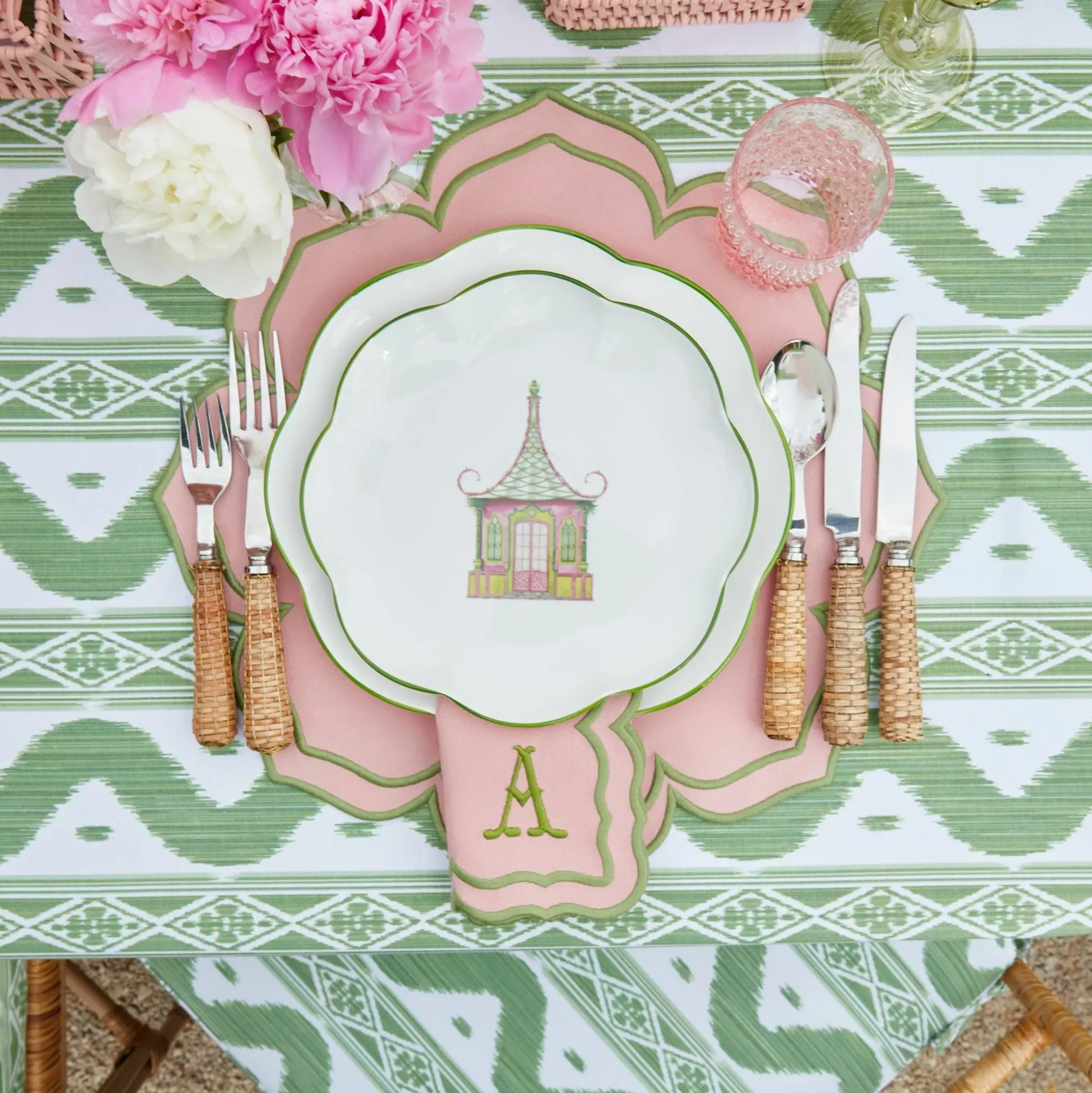 Fleur Pink Placemats & Napkins (Set Of 4)