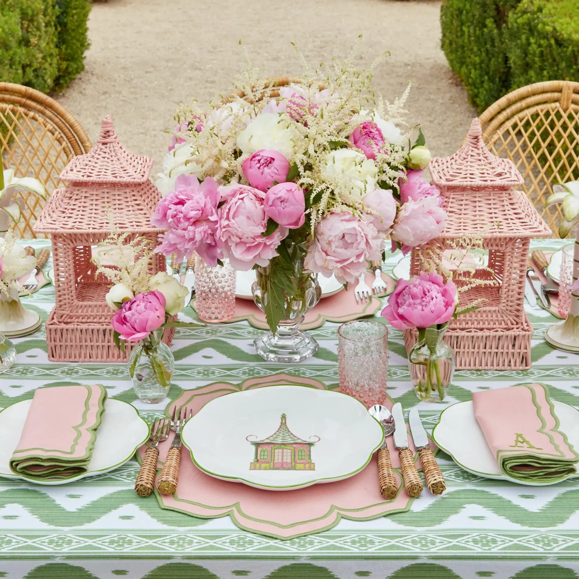 Fleur Pink Placemats & Napkins (Set Of 4)