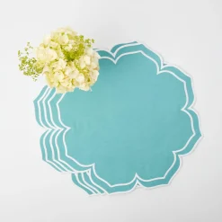 Fleur Turquoise Placemats (Set Of 4)