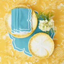 Fleur Turquoise Placemats (Set Of 4)