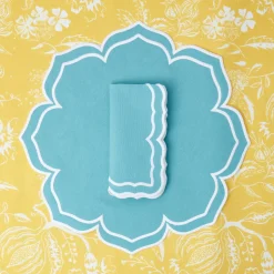 Fleur Turquoise Placemats (Set Of 4)
