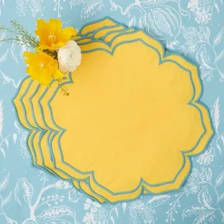 Fleur Yellow Placemats (Set Of 4)