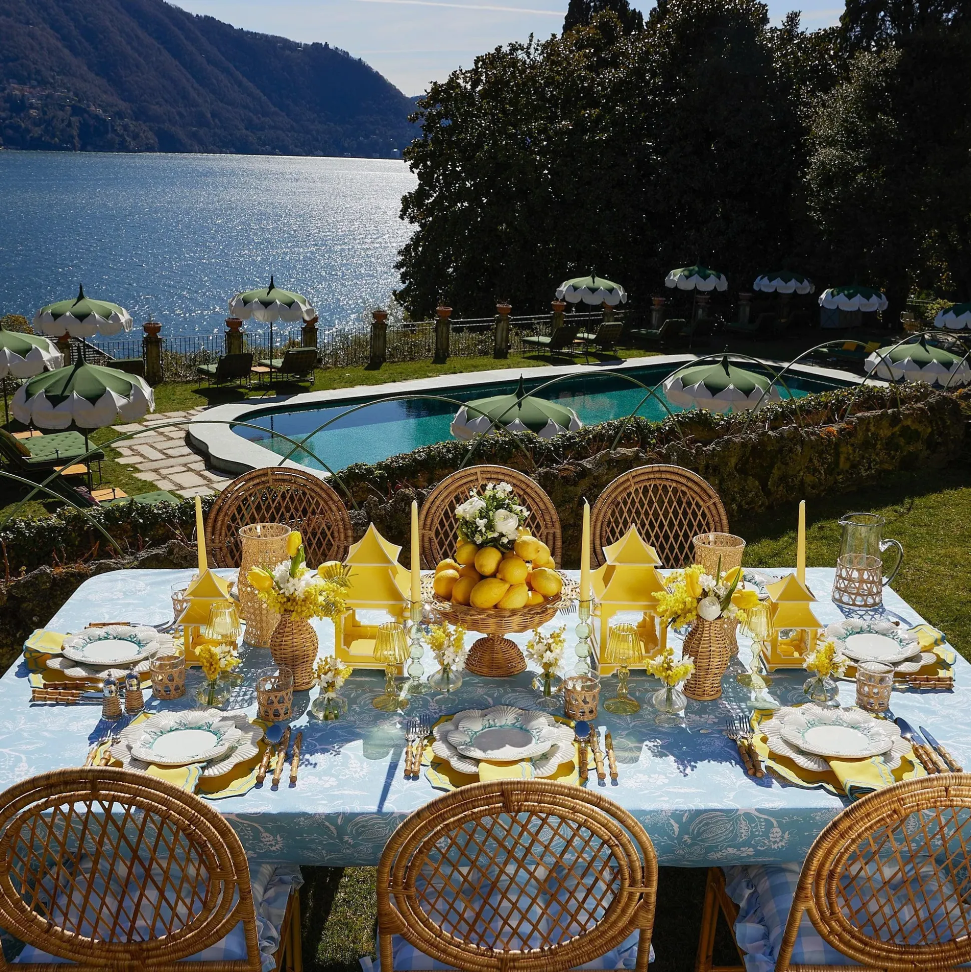 Fleur Yellow Placemats (Set Of 4)