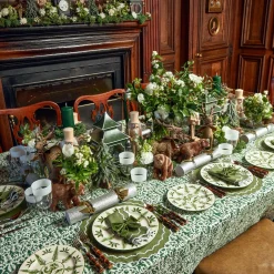 Forest Green Pillar Candles (Pair)