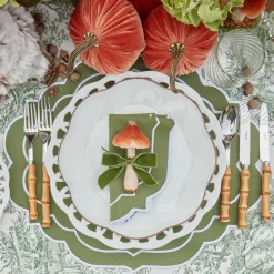 Forest Green Velvet Mini Bows (Set Of 4)