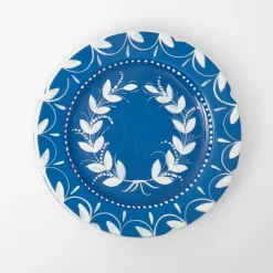 French Blue Garland Dinner Plates (Set Of 4)