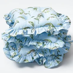 Frilled Lily Of The Valley Seat Pad Cushion (Set Of 4)