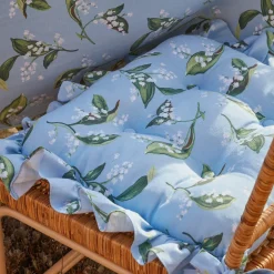 Frilled Lily Of The Valley Seat Pad Cushion (Set Of 4)