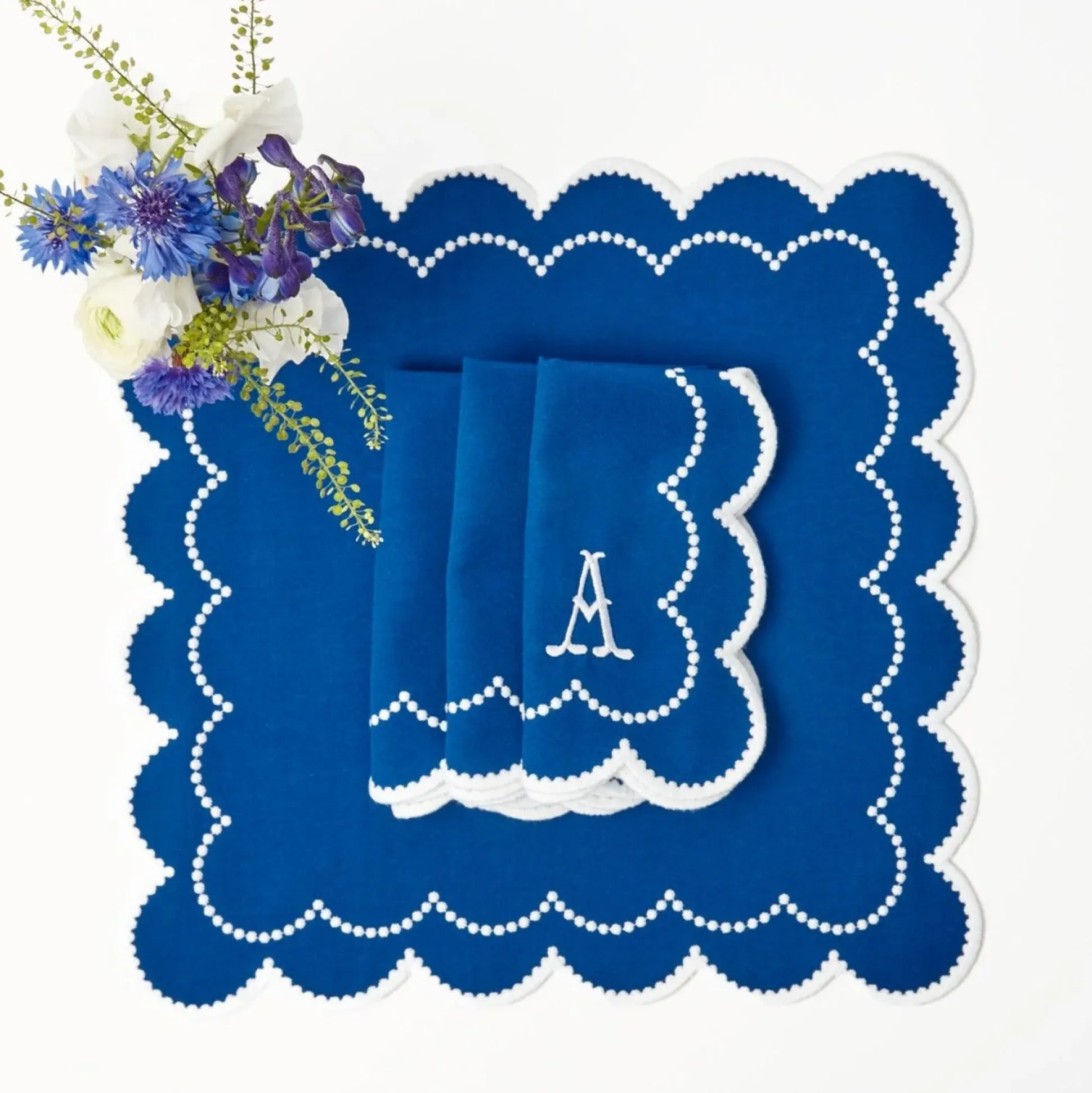 Gabrielle Blue Napkins (Set Of 4)