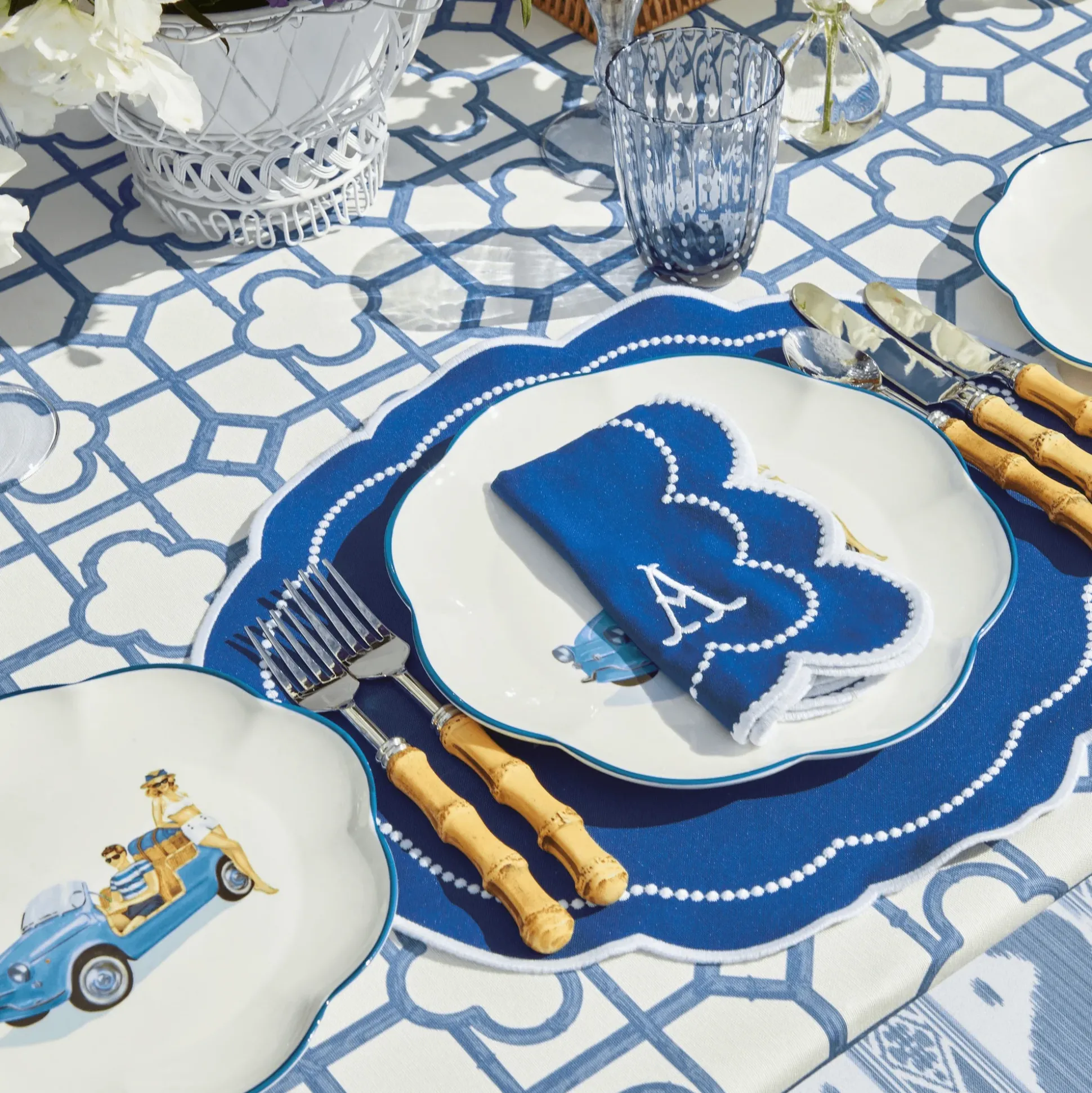 Gabrielle Blue Napkins (Set Of 4)