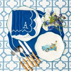 Gabrielle Blue Placemats & Napkins (Set Of 4)