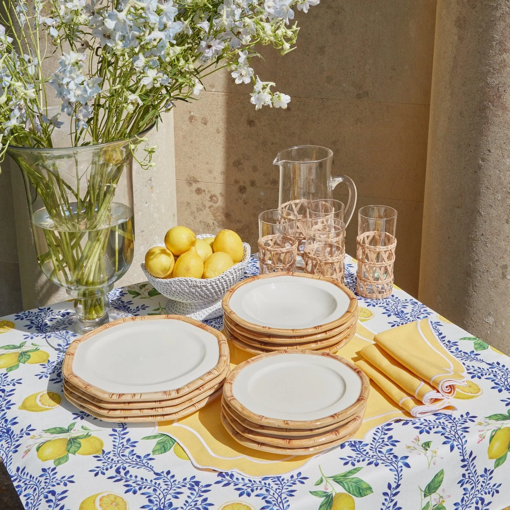 Geometric Bamboo Bowl