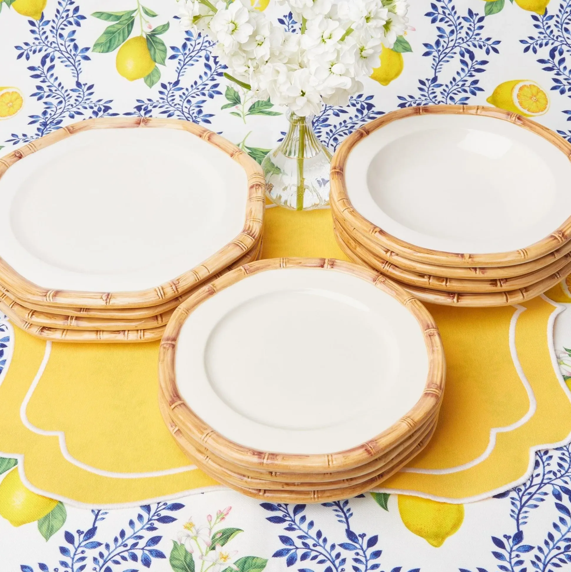 Geometric Bamboo Bowl