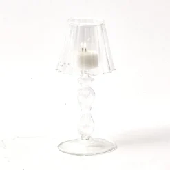 Glass Lantern Tea Light Holder (Pair) - 18Cm