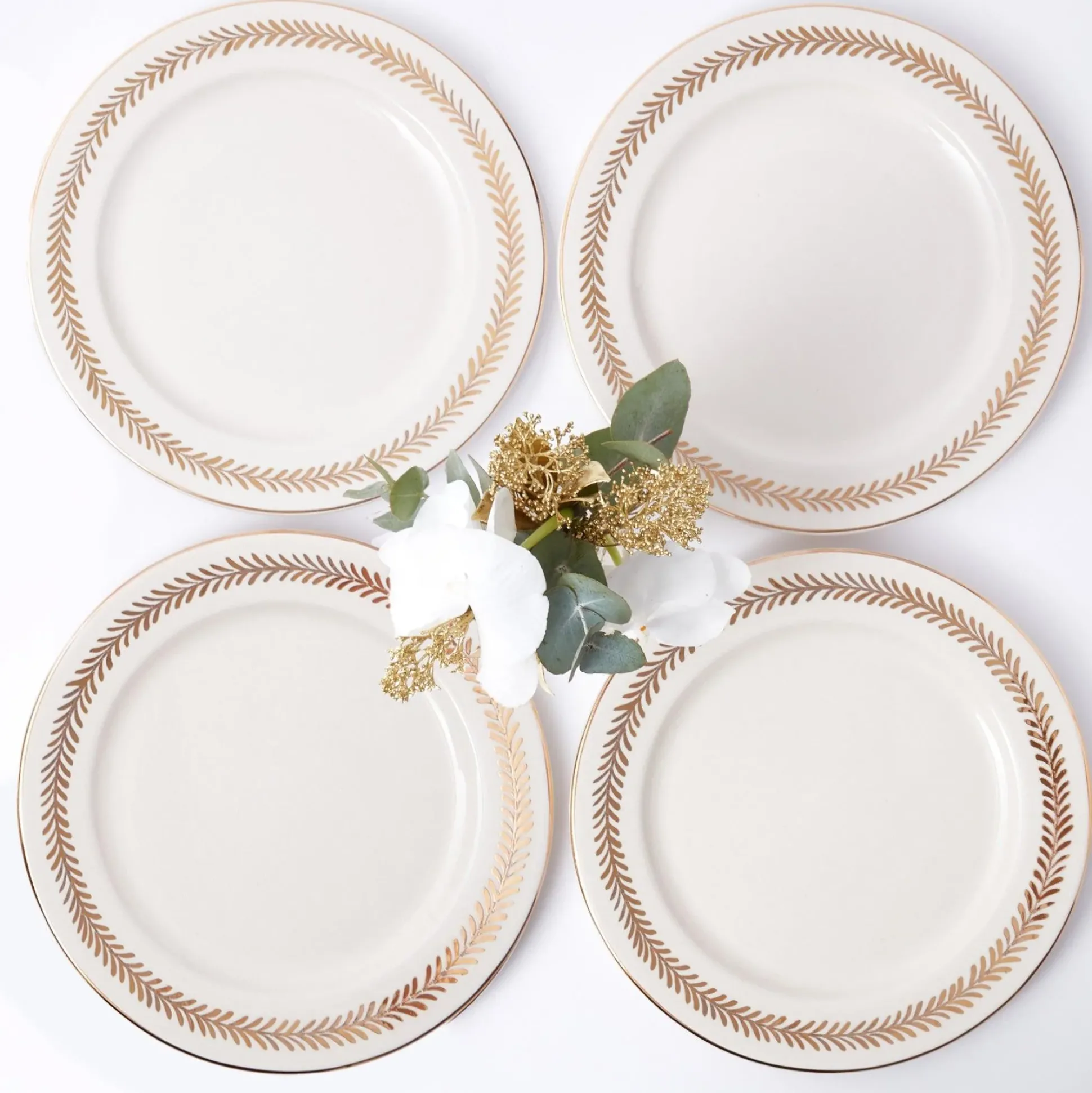 Gold Garland Dinner Plates (Set Of 4)