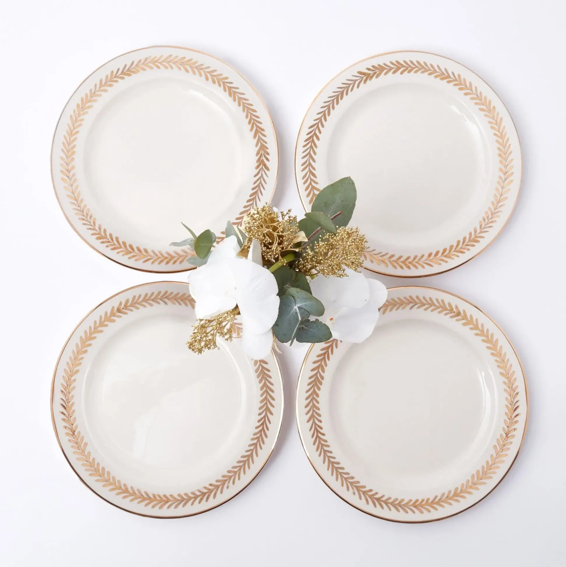 Gold Garland Starter Plates (Set Of 4)
