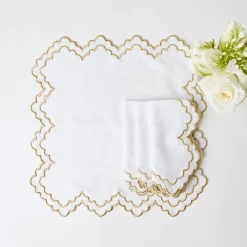 Gold Snowflake Napkins (Set Of 4)