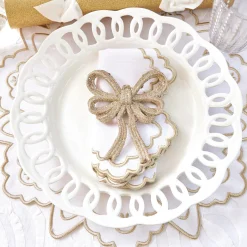 Gold Snowflake Napkins (Set Of 4)