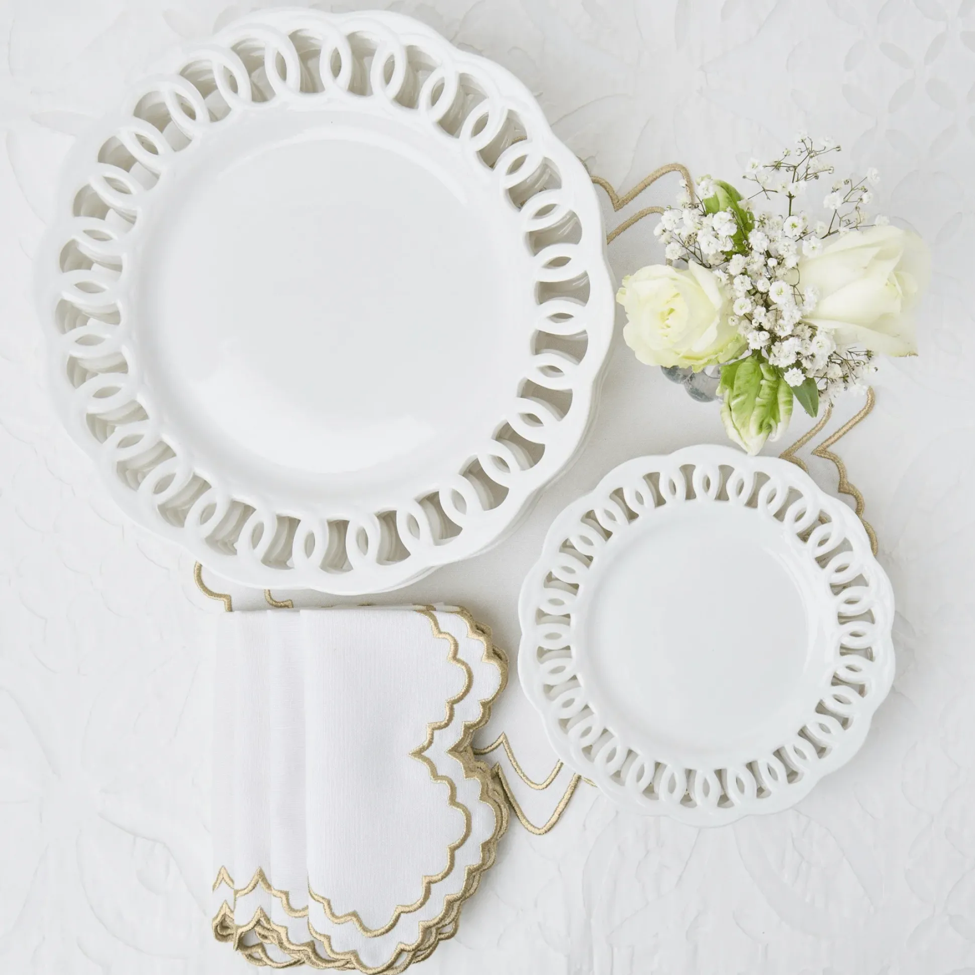 Gold Snowflake Napkins (Set Of 4)