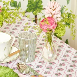 Green & White Rim Water Glasses (Set Of 4)