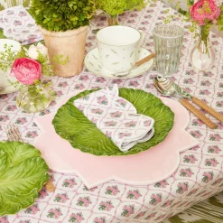 Green & White Rim Water Glasses (Set Of 4)