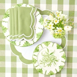Green Applique Napkins (Set Of 4)