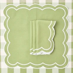 Green Applique Napkins (Set Of 4)