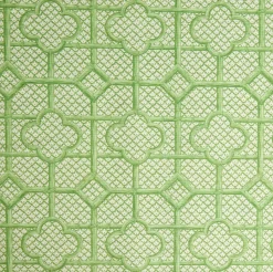 Green Bamboo Trellis Fabric